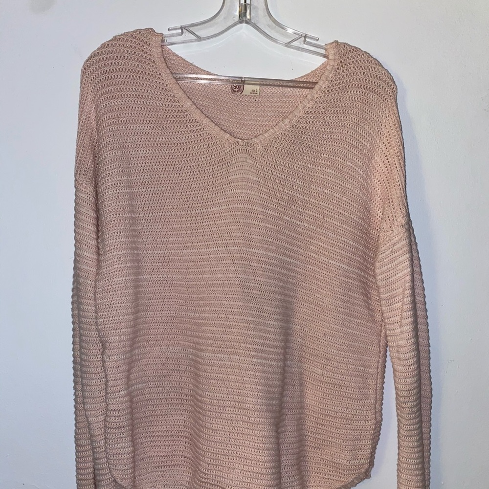 light pink sweater